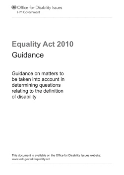 Equality Act 2010 Guidance