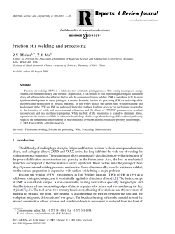 Friction Stir Welding and Processing II (PDF Available)