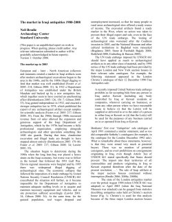 The market in Iraqi antiquities 1980-2008 Neil Brodie