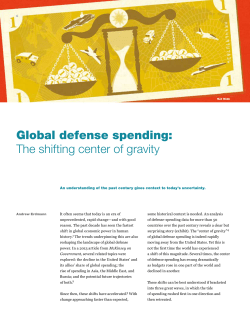 Global defense spending: The shifting center of gravity