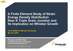 A Finite Element Study of Strain Energy Density Distribution Near A