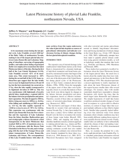 Latest Pleistocene history of pluvial Lake Franklin