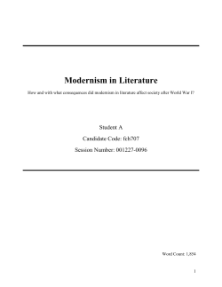 Modernism in Literature