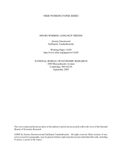 NBER WORKING PAPER SERIES HOURS WORKED: LONG