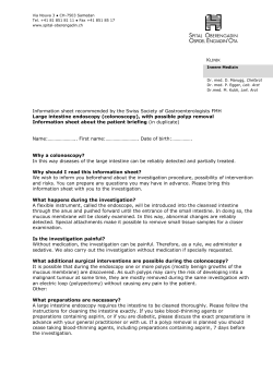 Information sheet recommended by the Swiss Society of