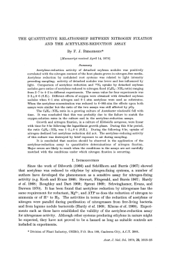 THE QUANTITATIVE RELATIONSHIP BETWEEN NITROGEN