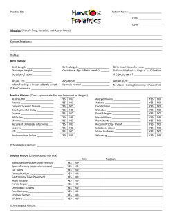 New Patient Medical History