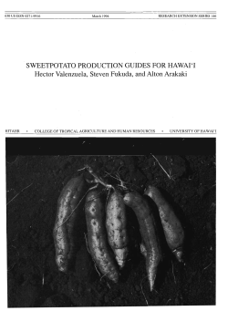 Sweetpotato production guides for Hawaii