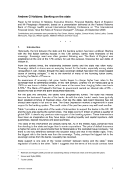 Andrew G Haldane: Banking on the state