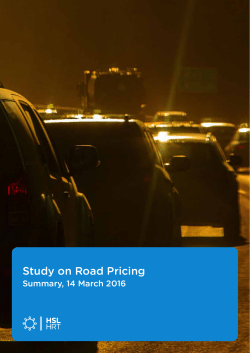 Study on Road Pricing