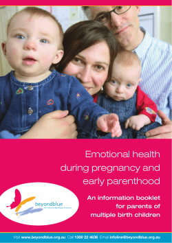 Emotional health during pregnancy and early parenthood