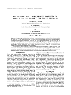imogolite and allophane formed in saprolite of basalt on maui, hawaii
