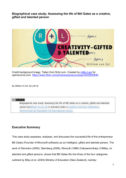 Case study-Biography Bill Gates