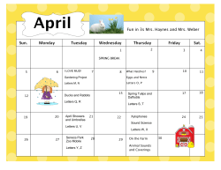 Fun in 3s April Calendar
