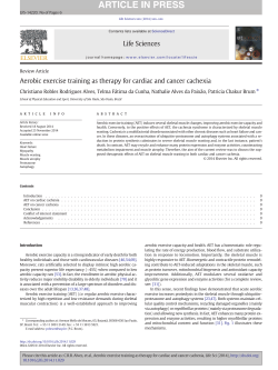 Aerobic exercise training as therapy for cardiac and - EEFE-USP