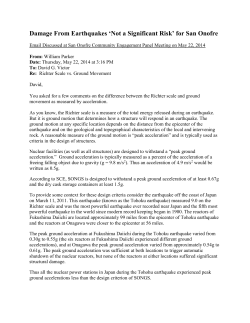 Damage From Earthquakes `Not a Significant Risk` for San Onofre