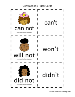 can not can`t will not won`t did not didn`t
