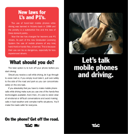 Let`s talk mobile phones and driving.