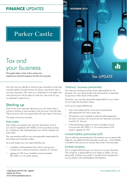 Tax and your business
