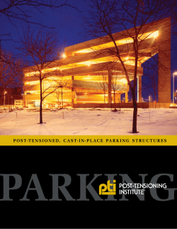 Post-tensioned, Cast-in-PlaCe Parking struCtures - Post