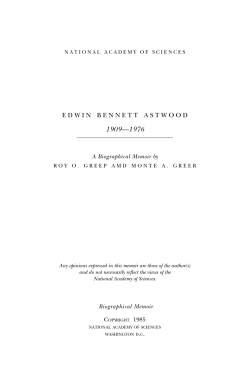 edwin bennett astwood - National Academy of Sciences