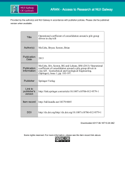Title Operational coefficient of consolidation around a pile group