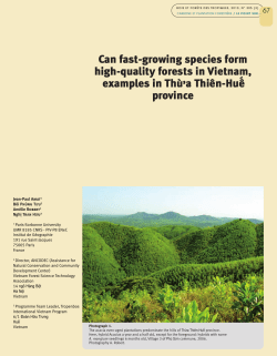 Can fast-growing species form high