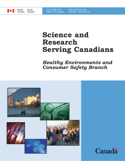 Science and Research Serving Canadians