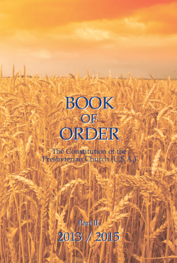 Book of Order 2013-2015