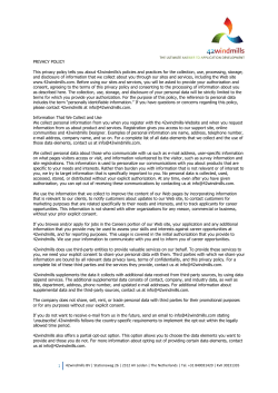 PRIVACY POLICY This privacy policy tells you about 42windmills`s