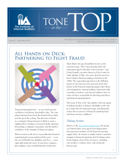 All Hands on Deck: Partnering to Fight Fraud - Global IIA