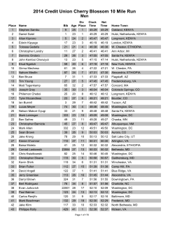 2014 Credit Union Cherry Blossom 10 Mile Run