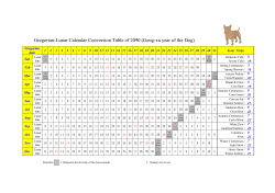Gregorian-Lunar Calendar Conversion Table of 2090 (Geng