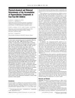Physical-chemical and Maternal Determinants of the Accumulation