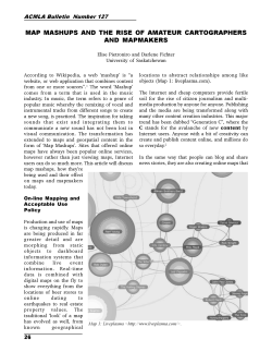 map mashups and the rise of amateur cartographers and mapmakers