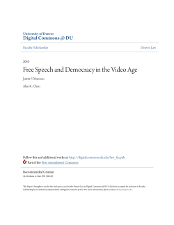 Free Speech and Democracy in the Video Age
