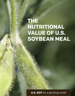 THE NUTRITIONAL VALUE OF U.S. SOYBEAN MEAL