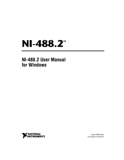 NI-488.2&trade; NI-488.2 User Manual for Windows