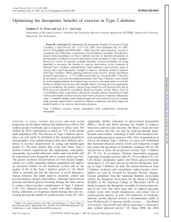 Optimizing the therapeutic benefits of exercise in Type 2 diabetes