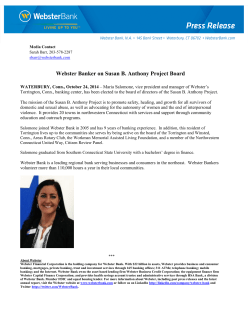 Webster Banker on Susan B. Anthony Project Board