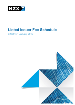 Listed Issuer Fee Schedule