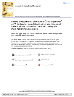 and Thymovar - University of Saskatchewan