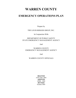 ANNEX D - Warren County Emergency Management Agency