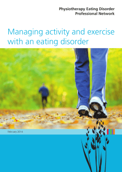 Managing activity and exercise with an eating disorder