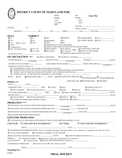 Criminal Trial Docket
