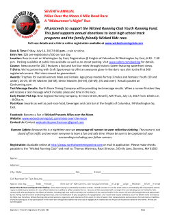 SEVENTH ANNUAL Miles Over the Moon 4 Mile Road Race A