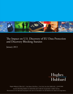 The Impact on U.S. Discovery of EU Data Protection and Discovery