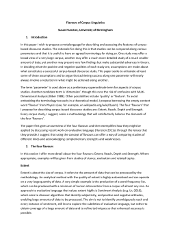 Flavours of Corpus Linguistics