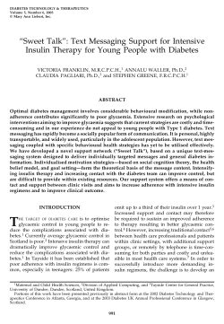 "Sweet Talk": Text Messaging Support for Intensive Insulin Therapy