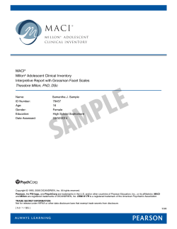 MACI Interpretive Report